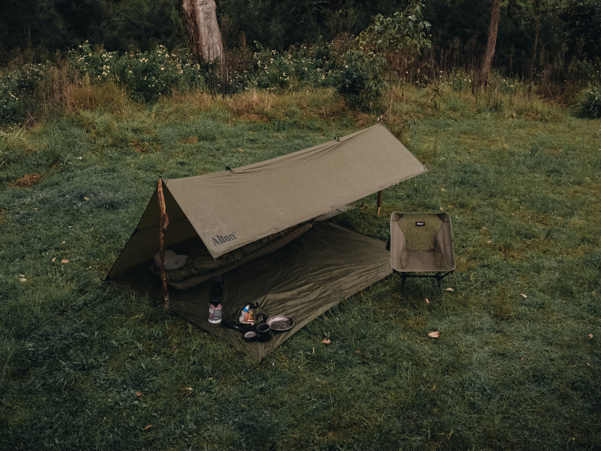 Camping tarpaulin shelter best sale