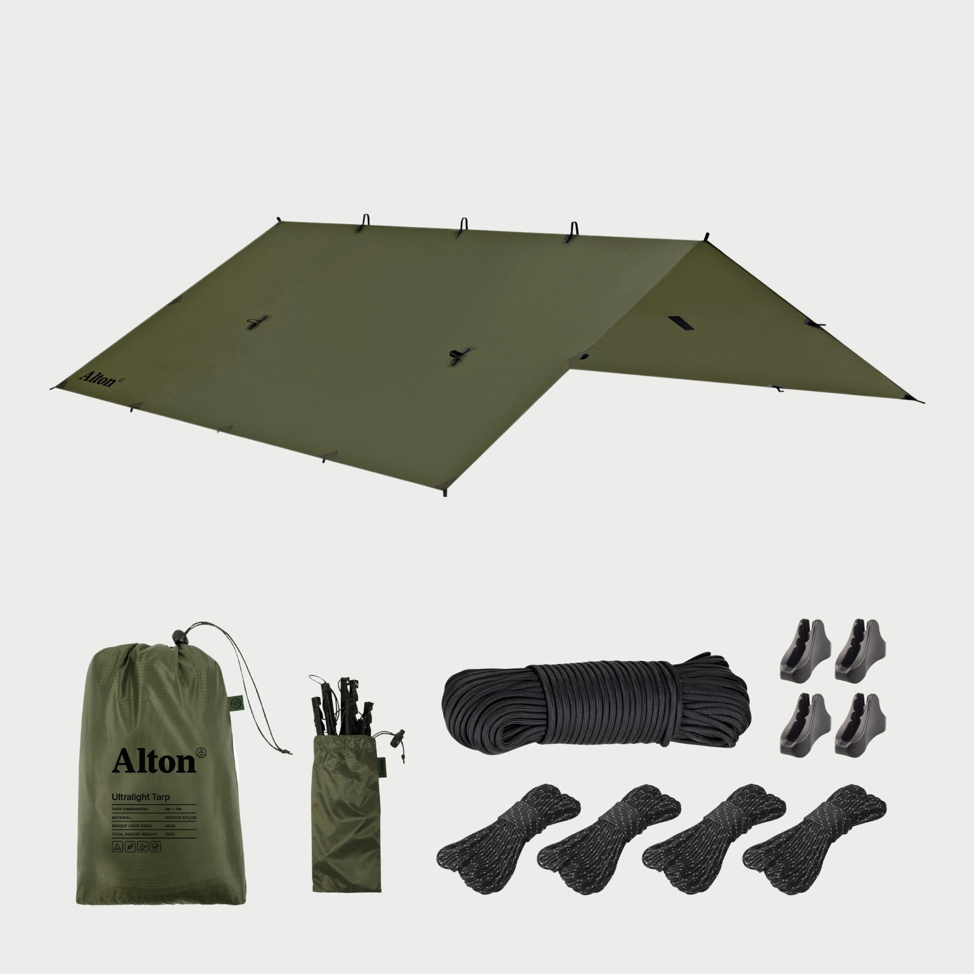 outwell tarp 3.5 x 3.5 3m x 3m Ultralight Camping Tarp