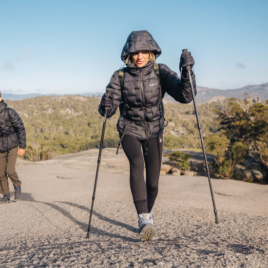 Demonstration of Alton Hiking Sticks by outdoor adventurer in Australia