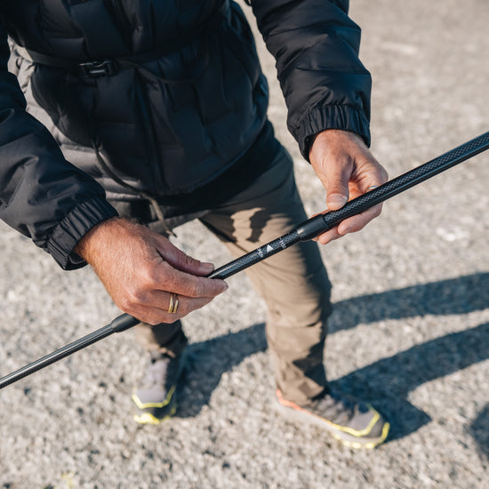 Close up of collapsible feature of Alton Hiking Poles