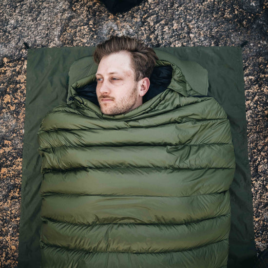 Alton Lightweight Summer Sleeping Bag on Hiking Expedition