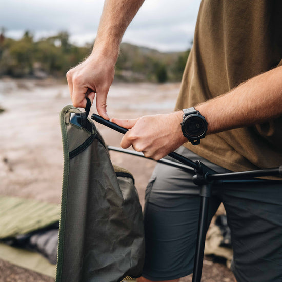 Detailed assembly view of Alton's Ultralight Camp Chair