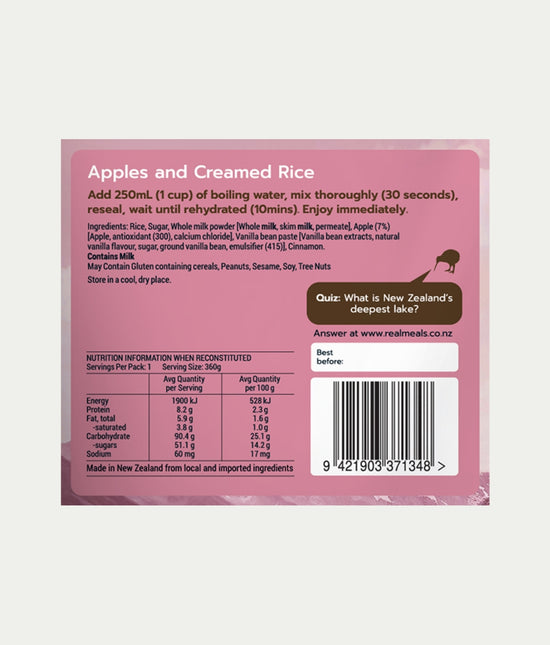 Real Meals - Apples & Creamed Rice