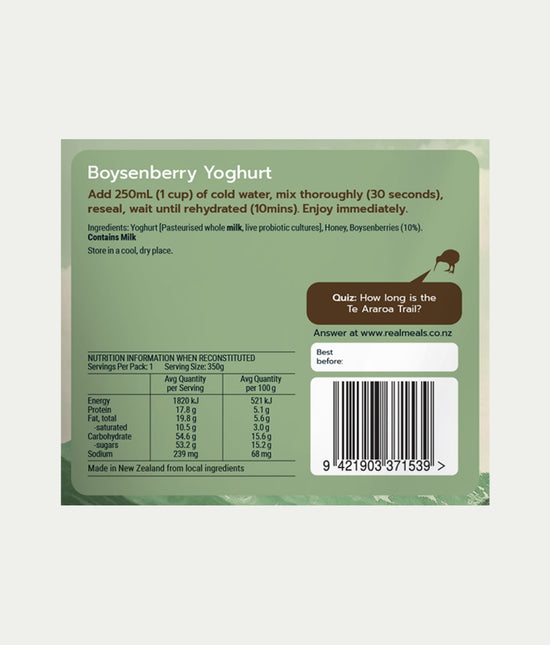Real Meals - Boysenberry Yoghurt