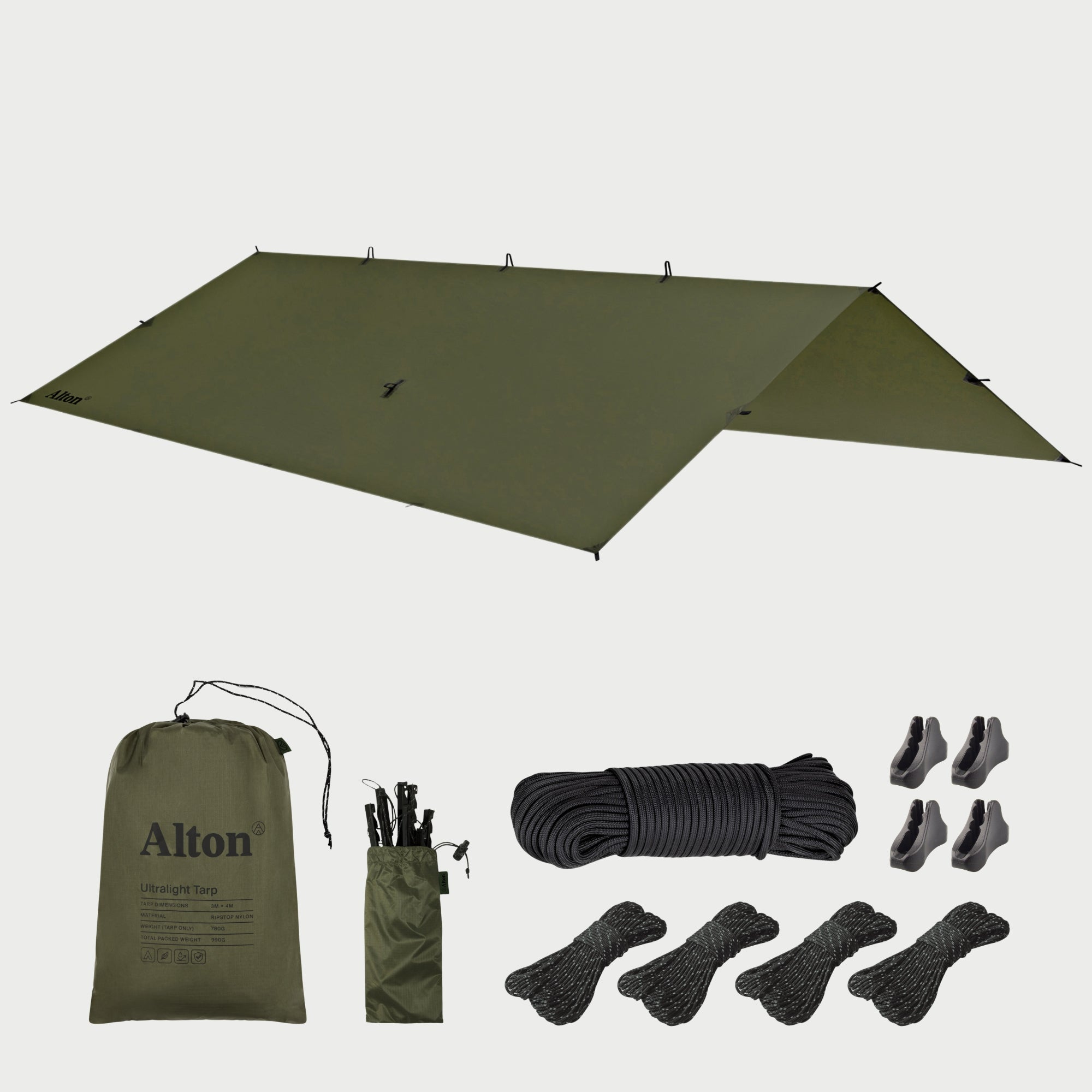 3m x 4m Ultralight Tarp Alton Goods