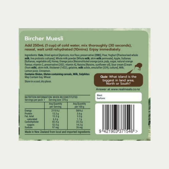 Real Meals - Bircher Muesli