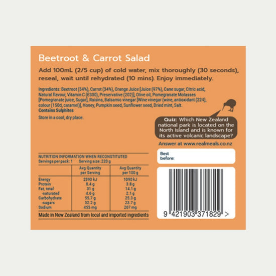 Real Meals - Beetroot & Carrot Salad
