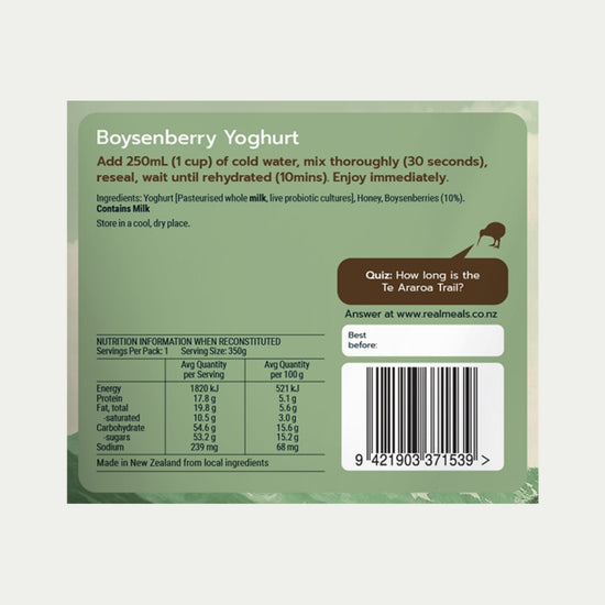 Real Meals - Boysenberry Yoghurt
