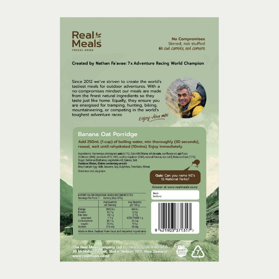 Real Meals - Banana Oat Porridge