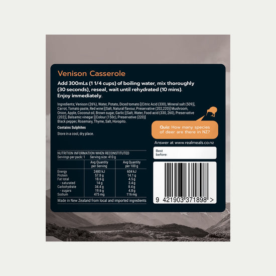 Real Meals - Venison Casserole