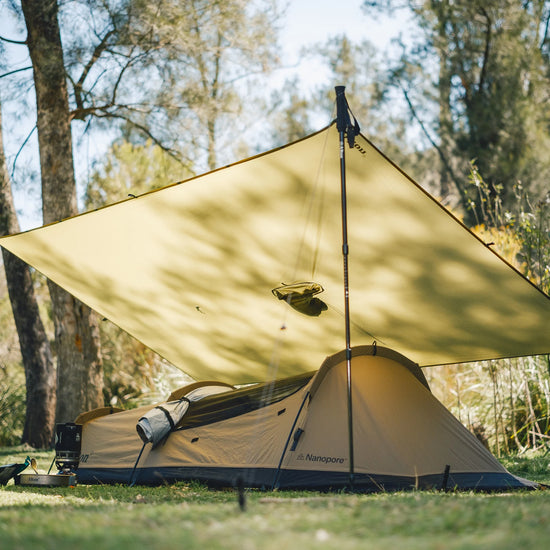 Ultralight Rain Poncho Tarp For Hiking & Camping