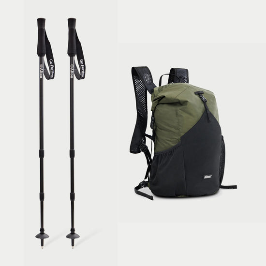 Ultralight Daypack & Hiking Pole Set