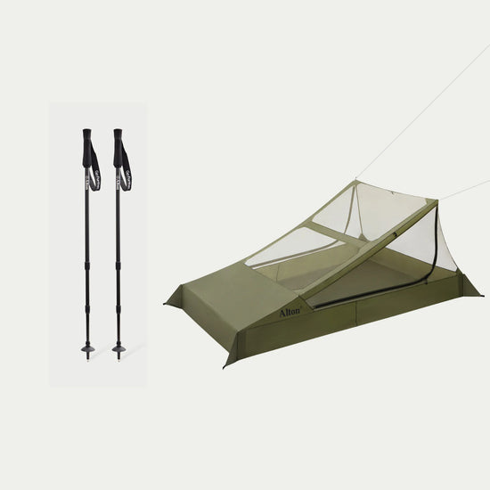 Ultralight Bug Net Tent - Double WITH HIKING POLE SET