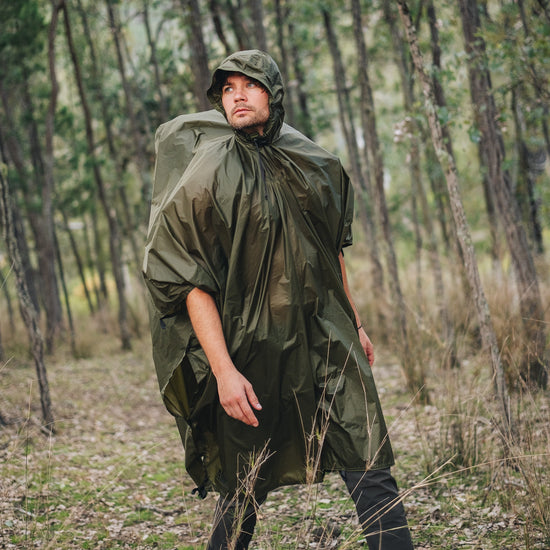 Ultralight Rain Poncho Tarp For Hiking & Camping