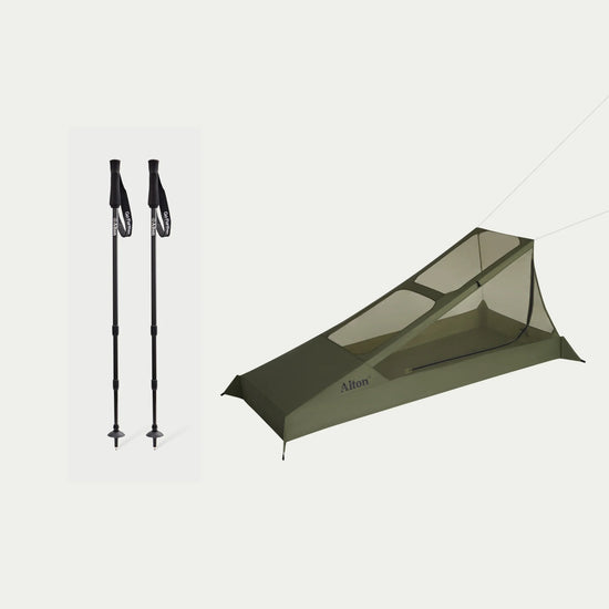 Ultralight Bug Net Tent WITH HIKING POLE SET