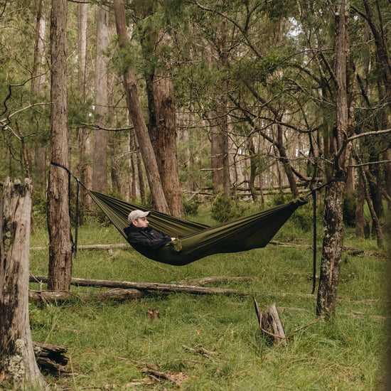 Ultralight top hammock setup